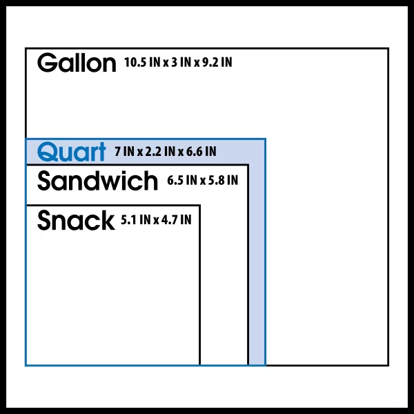 Great Value Freezer Guard Slider Zipper Bags, Quart Freezer, 75 Count