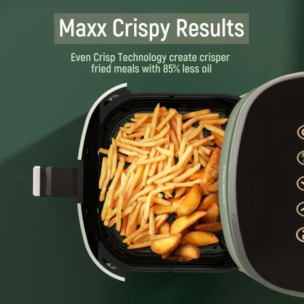 Air Fryer, Fabuletta 4.2QT Air Fryer Oven With 9 Customizable Smart Cooking Programs, Shake Reminder, 450°F Digital Airfryer,Tempered Glass Display, Nonstick & Dishwasher-Safe Basket