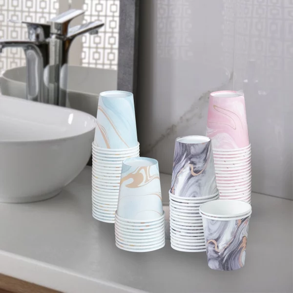 Lamosi Everyday Mouthwash Cups Disposable Paper Cups Small Cups, 3 oz, 300 Count