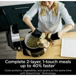 OL500 Foodi 6.5-qt. Pressure Cooker Steam Fryer with SmartLid, 13-in-1 that Air Fries, Bakes & More, with 2-Layer Capacity, Crisp Basket, Silver/Black (Brand New, Box Packed)