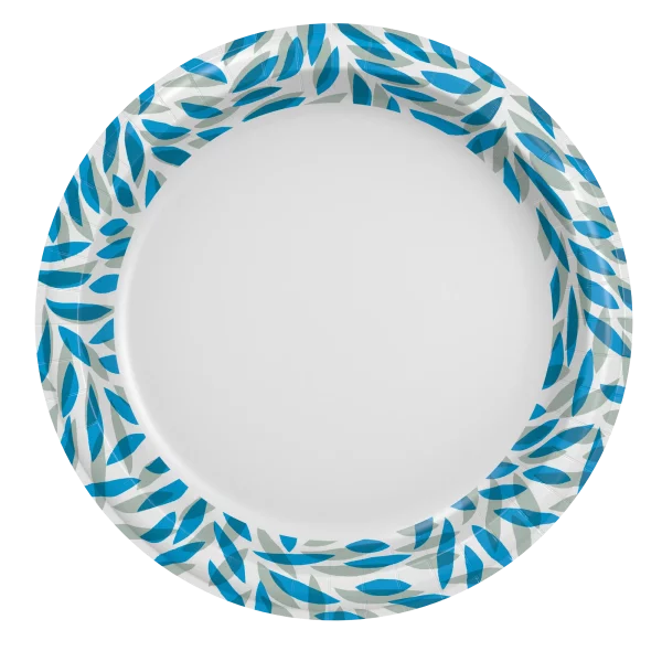 Great Value Ultra Disposable Paper Dinner Plates, White, 10 inch, 100 Plates, Patterned