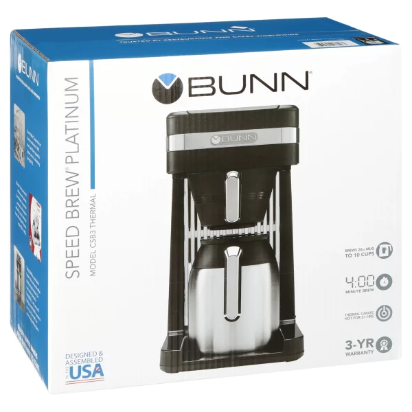 BUNN CSB3T Platinum 10 Cup Drip Coffee Maker (Condition: New)