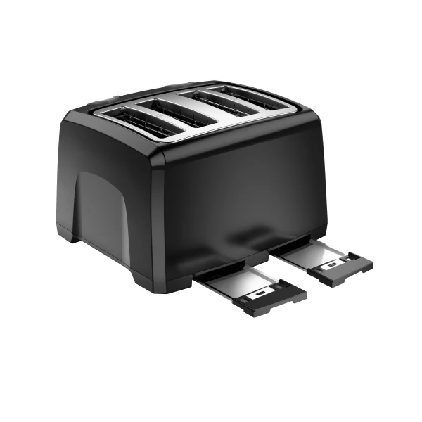 Black & Decker 4 Slice Toaster, Extra Wide Slots, Black, T4569B