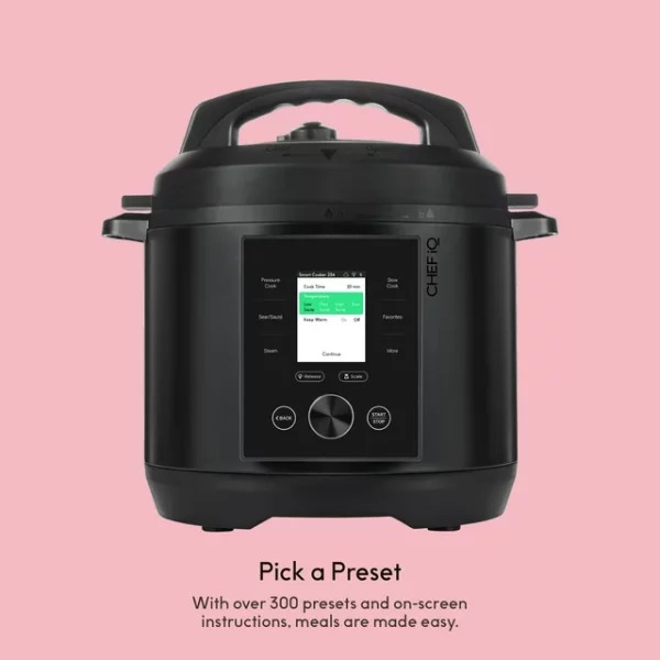 CHEF iQ 6 Qt Multi-Functional WIFI Smart Pressure Cooker, Multi-Function, Black