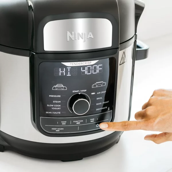 Ninja - Ninja Foodi 8qt. 9-in-1 Deluxe XL Pressure Cooker & Air Fryer - Stainless Steel/Black