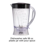 Hamilton Beach Smoothie Blender, 56 oz. Jar, 10 Speeds, New, Black, 50190F
