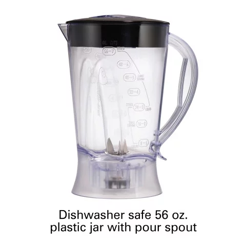 Hamilton Beach Smoothie Blender, 56 oz. Jar, 10 Speeds, New, Black, 50190F