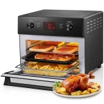 FOHERE Air Fryer Toaster Oven Combo, 20QT Smart Convection Ovens Countertop, 7 Cooking Functions for Roast, Bake, Broil, Air Fry, Free Accessories Included, 1800W