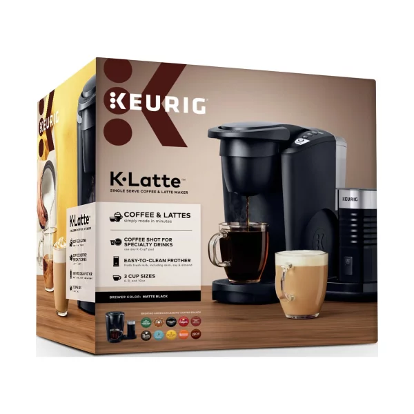 Keurig K-Latte Single Serve K-Cup Coffee and Latte Maker, Black