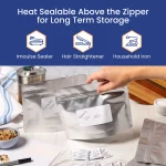10 Wallaby MRE Mylar Bags with Zipper - Bundle - 0.35 Gallon (7.5 Mil) with 10 400cc - Silver
