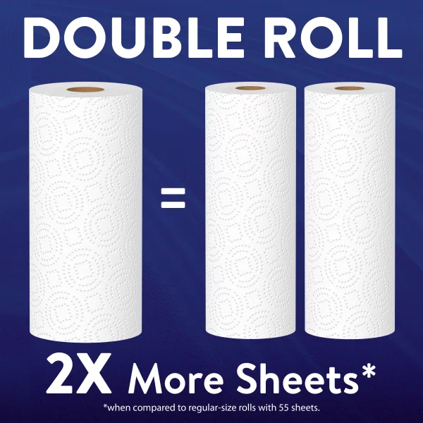 Great Value Ultra Strong Paper Towels, White, 6 Double Rolls