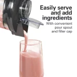 Hamilton Beach Wave Action Blender for Shakes and Smoothies, 48 oz. capacity, Glass Jar, Black, 53521