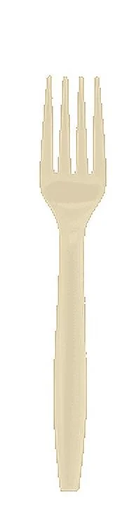 Great Value Disposable Compostable Forks, Beige, 24 Count