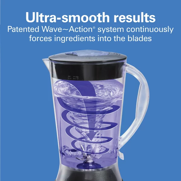 Hamilton Beach Smoothie Blender, 56 oz. Jar, 10 Speeds, New, Black, 50190F