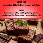 Handi-Foil Aluminum 8-inch Square Cake Pan with Lid 6ct, Dimensions 8" W x 8" L x 1.4" D