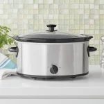 Mainstays 6 Quart Oval Slow Cooker, Stainless Steel Finish, Glass Lid, Model # MS54100112168S