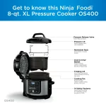 Ninja Foodi 10-in-1 8-Quart XL Pressure Cooker Air Fryer Multicooker, Stainless, OS400