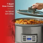 BLACK+DECKER 7-Quart Digital Slow Cooker with Temperature Probe + Precision Sous-Vide , Stainless, SCD7007SSD