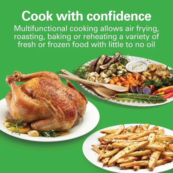 Hamilton Beach Digital Air Fryer, 5.8 Quart Capacity, Nonstick, Stylish Stainless Steel, 35075