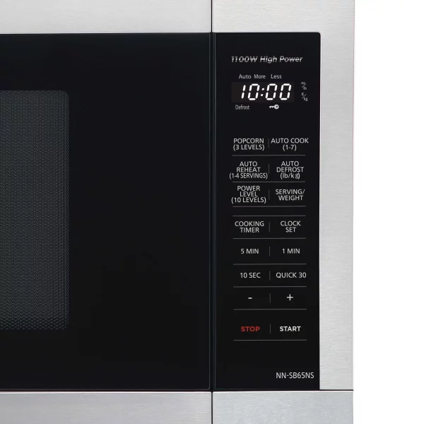 Panasonic 1.3 Cu. ft. Countertop Microwave Oven,1100W, Stainless Steel – NN-SB65NS