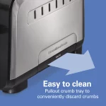 Hamilton Beach Expert-Toast 2 Slice Toaster, Adjustable Settings and Longer Slot for Artisan & Specialty Breads, Brushed Stainless Steel Finish, 22994