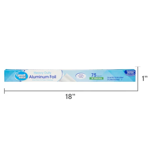 Great Value Heavy Duty Aluminum Foil, 75 sq ft