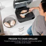 Ninja Foodi Smart XL 4-in-1 Indoor Grill with 4-Quart Air Fryer, Roast, Bake, and Smart Cook System, FG550