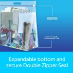 Ziploc® Big Bags, Large, Secure Double Zipper, 5 ct, Expandable Bottom, Heavy-Duty Plastic, Built-In Handles, Flexible Shape to Fit Where Storage Boxes Can't