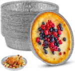 7 inch Aluminum Foil Pie Pans 50 Pcs/Set. Disposable Tin Plates for Pies Tart Quiche by Scheam