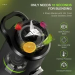 HadinEEon 300-Watt Electric Blender, 3-Speed Portable Blender for Shakes and Smoothies, with 20oz & 10oz Cups