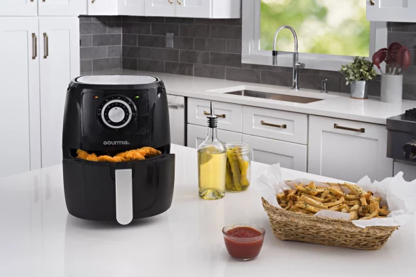 Gourmia 5-Qt Air Fryer with Nonstick Dishwasher Safe Basket, Black, 13.1 H, New