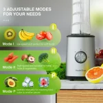 HadinEEon 300-Watt Electric Blender, 3-Speed Portable Blender for Shakes and Smoothies, with 20oz & 10oz Cups