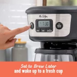 Mr. Coffee® 12-Cup Programmable Coffee Maker with Strong Brew Selector, Stainless Steel