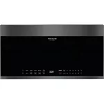 Frigidaire FGBM19WNVD 30 Gallery Series Black Stainless Steel Over-the-Range Microwave with 1.9 cu. ft. Capacity 300 CFM Sensor Cooking and LED Interior Lighting