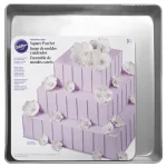 Wilton Performance Pans Square Cake Pans Set, 3 Piece - 8, 12 and 16-Inch Cake Pans