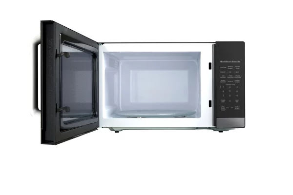 Hamilton Beach 1.4 Cu.ft. Microwave Oven, Black Stainless Steel, with Sensor