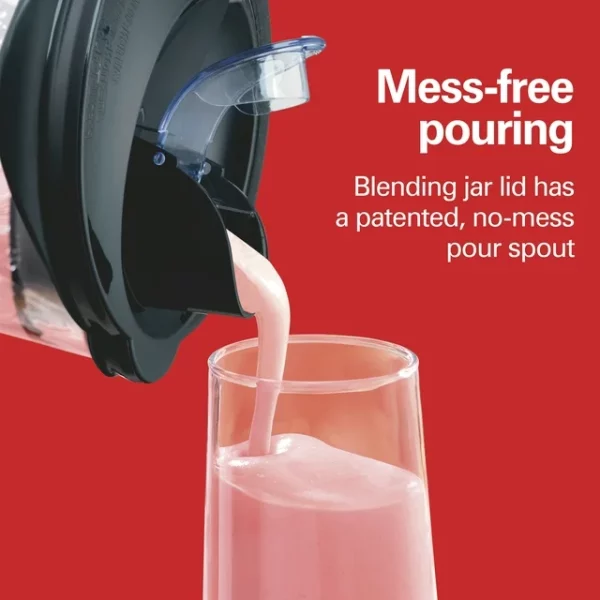 Hamilton Beach Power Elite Multi-Function Blender with Mess Free 40 oz. Glass Jar and 3-Cup Chopper, Mini Food Processor, 700 Watts, Stainless Steel, 58149