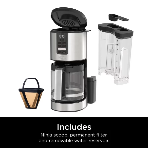 Ninja DCM200 Programmable XL 14-Cup Coffee Maker, 14-Cup Glass Carafe, Permanent Filter, Stainless Steel