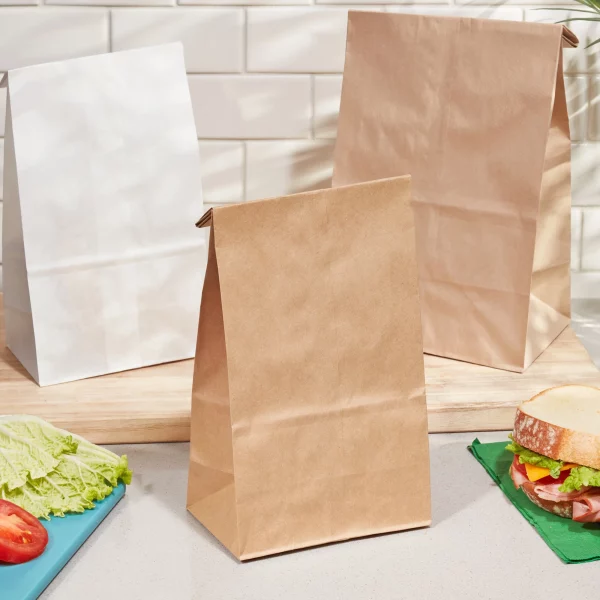 Great Value Self-Standing Lunch Bags, Brown, 100 Count