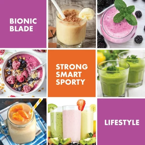 Bionic Blade Blender Portable Blender Powerful Cordless Blender with Travel Bottle New 6 Pieces