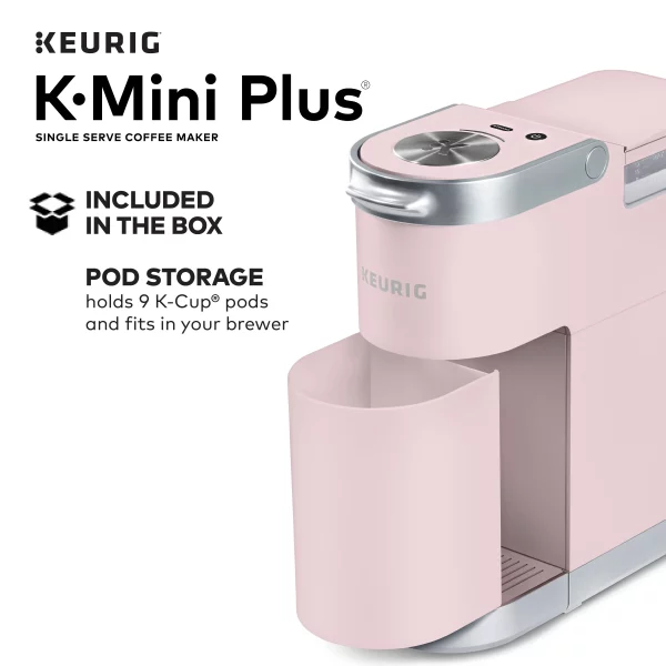 Keurig K-Mini Plus Single Serve K-Cup Pod Coffee Maker, Dusty Rose