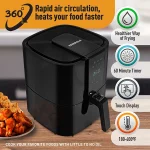 Emerald Air Fryer 1800 Watts with Digital LED Touch Display & Slide Out Pan, Detachable Basket 5.2L Capacity (1804-5.0)