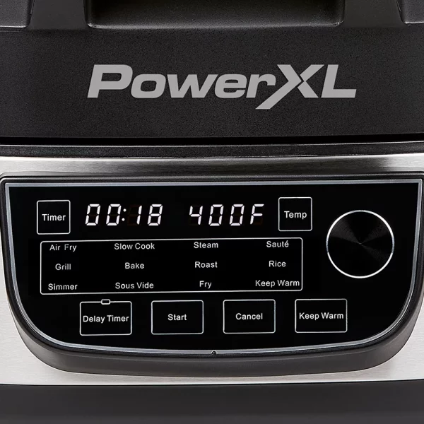 PowerXL Grill Air Fryer Combo Plus, Indoor Grill / Air Fryer, Stainless Steel