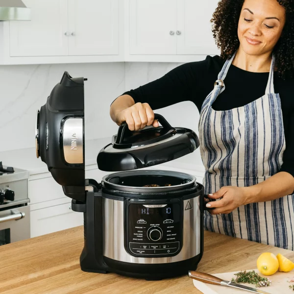 Ninja - Ninja Foodi 8qt. 9-in-1 Deluxe XL Pressure Cooker & Air Fryer - Stainless Steel/Black