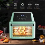 Costway 19 QT Multi-functional Air Fryer Oven Dehydrator Rotisserie w/Accessories Green