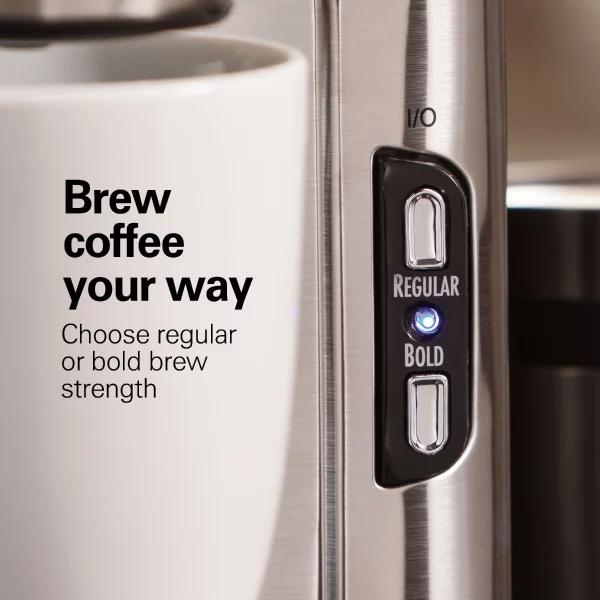 Hamilton Beach The Scoop Single-Serve Coffee Maker, 14 oz., Stainless Steel, Model 47550