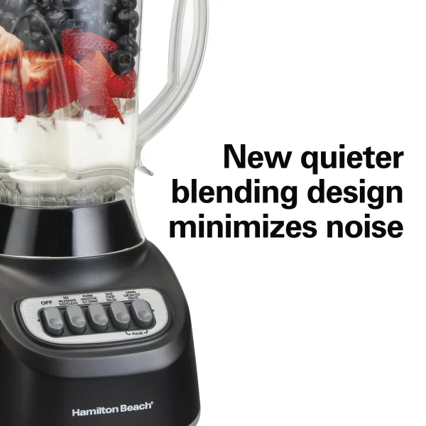 Hamilton Beach Smoothie Blender, 48 oz. Jar, 12 Blending Functions, Black, 50180F