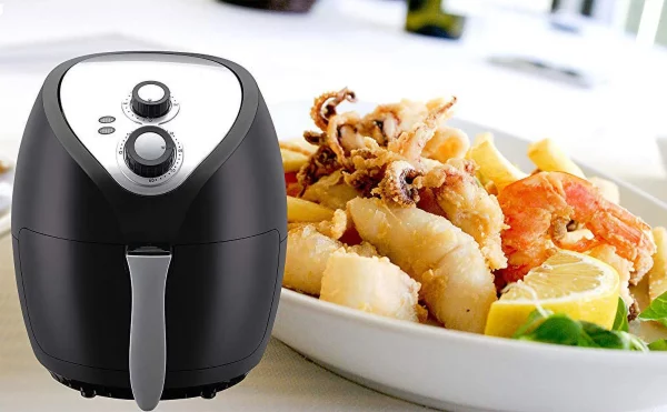 Emerald Air Fryer 4.2 QT Capacity with Rapid Air Technology, Slide Out Basket & Pan 1400 Watts (1811)