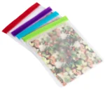Joie Reusable Freezer Bags, Assorted Pack of 4, Double Zip Closure to Seal in Freshness