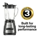 Hamilton Beach Power Elite Multi-Function Blender with Mess Free 40 oz. Glass Jar, 700 Watts, Black, 58148A